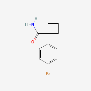 molecular formula C11H12BrNO B1393803 1-(4-Bromophenyl)cyclobutanecarboxamide CAS No. 1032350-05-2