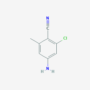 molecular formula C8H7ClN2 B13938081 4-Amino-2-chloro-6-methylbenzonitrile 