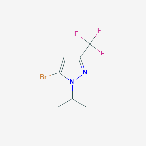 molecular formula C7H8BrF3N2 B13938099 5-Bromo-1-isopropyl-3-(trifluoromethyl)-1H-pyrazole 