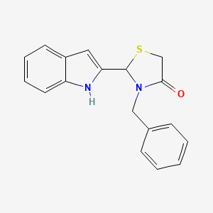 molecular formula C18H16N2OS B13938120 3-Benzyl-2-(1h-indol-2-yl)-thiazolidin-4-one 