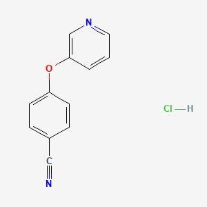molecular formula C12H9ClN2O B1393815 4-(Pyridin-3-yloxy)benzonitrile hydrochloride CAS No. 1221725-84-3