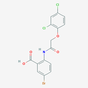 molecular formula C15H10BrCl2NO4 B13938169 5-Bromo-2-[2-(2,4-dichloro-phenoxy)-acetylamino]-benzoic acid 