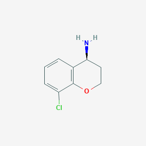 molecular formula C9H10ClNO B1393818 (4S)-8-chloro-3,4-dihydro-2H-1-benzopyran-4-amine CAS No. 1228542-35-5