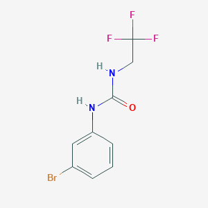 molecular formula C9H8BrF3N2O B1393819 1-(3-溴苯基)-3-(2,2,2-三氟乙基)脲 CAS No. 1036990-21-2