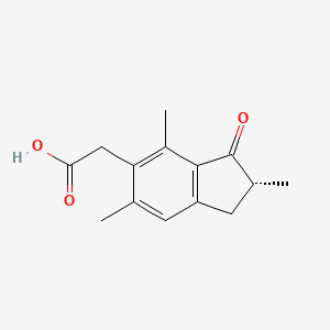 molecular formula C14H16O3 B13938190 (R)-2,4,6-Trimethyl-3-oxo-2,3-Dihydro-1H-indene-5-acetic acid CAS No. 52528-78-6