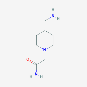 molecular formula C8H17N3O B13938203 4-(Aminomethyl)-1-piperidineacetamide 