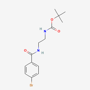 molecular formula C14H19BrN2O3 B1393822 tert-Butyl 2-[(4-bromobenzoyl)amino]ethylcarbamate CAS No. 1008505-59-6