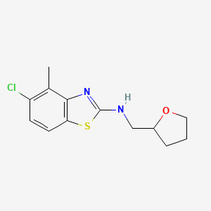 molecular formula C13H15ClN2OS B1393823 5-chloro-4-methyl-N-((tetrahydrofuran-2-yl)methyl)benzo[d]thiazol-2-amine CAS No. 1219905-40-4