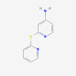 molecular formula C10H9N3S B1393826 2-(Pyridin-2-ylsulfanyl)pyridin-4-amine CAS No. 1235441-15-2