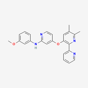 4-(5,6-Dimethyl-2-pyridin-2-yl-pyridin-3-yl)oxy-N-(3-methoxyphenyl)pyridin-2-amine