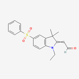 Acetaldehyde, (1-ethyl-1,3-dihydro-3,3-dimethyl-5-(phenylsulfonyl)-2H-indol-2-ylidene)-