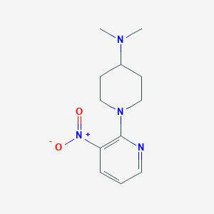 molecular formula C12H18N4O2 B1393827 N,N-Dimethyl-1-(3-nitropyridin-2-yl)piperidin-4-amine CAS No. 1779136-31-0