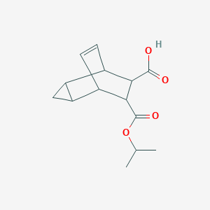 molecular formula C14H18O4 B1393834 7-(异丙氧羰基)三环[3.2.2.0~2,4~]壬-8-烯-6-羧酸 CAS No. 1218447-16-5