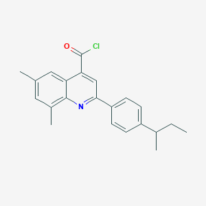 molecular formula C22H22ClNO B1393846 2-(4-叔丁基苯基)-6,8-二甲基喹啉-4-酰氯 CAS No. 1160262-75-8