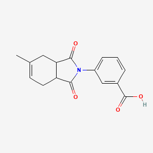 molecular formula C16H15NO4 B1393849 3-(5-Methyl-1,3-dioxo-1,3,3a,4,7,7a-hexahydro-2H-isoindol-2-yl)benzoic acid CAS No. 887631-54-1