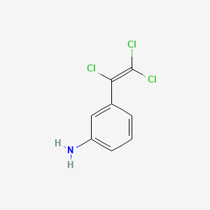 molecular formula C8H6Cl3N B13938492 Benzenamine, 3-(trichloroethenyl)- CAS No. 704-22-3