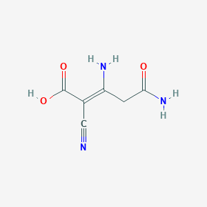 molecular formula C6H7N3O3 B1393850 (2Z)-3,5-二氨基-2-氰基-5-氧代戊-2-烯酸 CAS No. 1160264-44-7