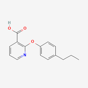 molecular formula C15H15NO3 B1393851 2-(4-Propylphenoxy)pyridine-3-carboxylic acid CAS No. 1160264-59-4