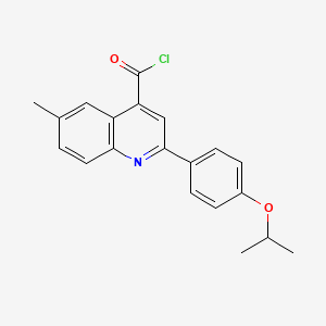 molecular formula C20H18ClNO2 B1393852 2-(4-异丙氧基苯基)-6-甲基喹啉-4-甲酰氯 CAS No. 1160253-89-3