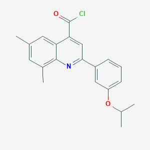 molecular formula C21H20ClNO2 B1393853 2-(3-Isopropoxyphenyl)-6,8-dimethylquinoline-4-carbonyl chloride CAS No. 1160262-96-3