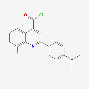 molecular formula C20H18ClNO B1393854 2-(4-Isopropylphenyl)-8-methylquinoline-4-carbonyl chloride CAS No. 1160254-25-0