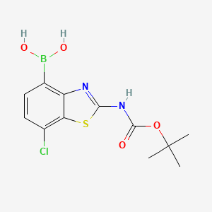 (2-((tert-Butoxycarbonyl)amino)-7-chlorobenzo[d]thiazol-4-yl)boronic acid