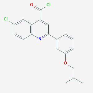 molecular formula C20H17Cl2NO2 B1393855 6-氯-2-(3-异丁氧基苯基)喹啉-4-甲酰氯 CAS No. 1160263-45-5