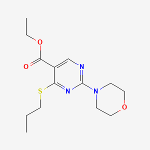 Ethyl 2-morpholino-4-(propylthio)pyrimidine-5-carboxylate