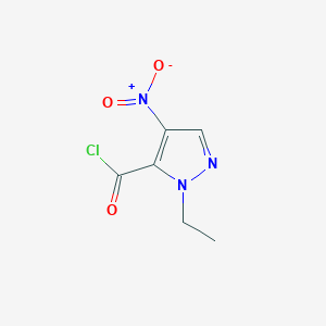 molecular formula C6H6ClN3O3 B1393858 1-ethyl-4-nitro-1H-pyrazole-5-carbonyl chloride CAS No. 1199215-97-8
