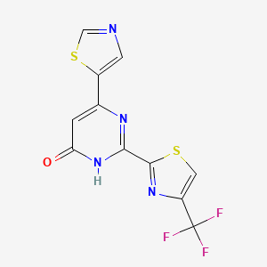 6-(Thiazol-5-yl)-2-(4-trifluoromethylthiazol-2-yl)pyrimidin-4-ol