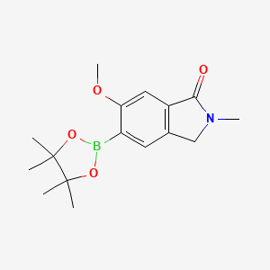 molecular formula C16H22BNO4 B13938613 6-Methoxy-2-methyl-5-(4,4,5,5-tetramethyl-1,3,2-dioxaborolan-2-yl)isoindolin-1-one 