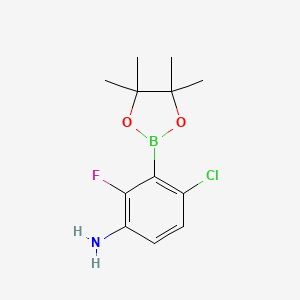 4-Chloro-2-fluoro-3-(4,4,5,5-tetramethyl-1,3,2-dioxaborolan-2-yl)aniline