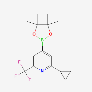 2-Trifluoromethyl-6-(cyclopropyl)pyridine-4-boronic acid pinacol ester