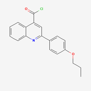 molecular formula C19H16ClNO2 B1393871 2-(4-丙氧基苯基)喹啉-4-酰氯 CAS No. 1160264-79-8