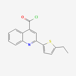 molecular formula C16H12ClNOS B1393872 2-(5-乙基-2-噻吩基)喹啉-4-羰基氯 CAS No. 1160264-89-0
