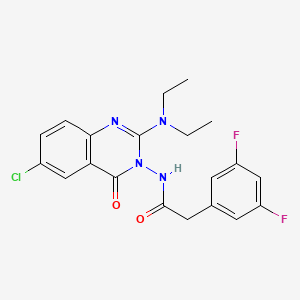 N-(6-chloro-2-diethylamino-4-oxo-4H-quinazolin-3-yl)-2-(3,5-difluorophenyl)acetamide