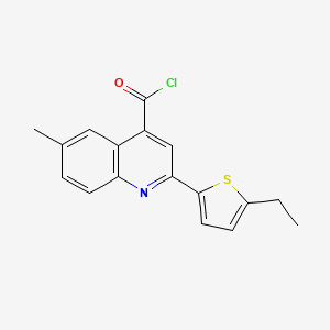 molecular formula C17H14ClNOS B1393873 2-(5-乙基-2-噻吩基)-6-甲基喹啉-4-羰基氯 CAS No. 1160253-35-9
