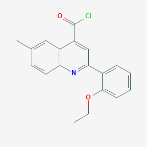 molecular formula C19H16ClNO2 B1393874 2-(2-乙氧基苯基)-6-甲基喹啉-4-甲酰氯 CAS No. 1160253-85-9