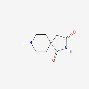 molecular formula C9H14N2O2 B13938742 2,8-Diazaspiro[4.5]decane-1,3-dione, 8-methyl- 