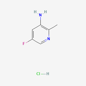 molecular formula C6H8ClFN2 B13938743 5-Fluoro-2-methylpyridin-3-amine hydrochloride 