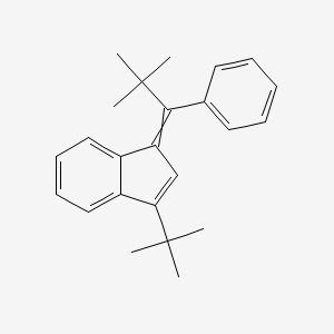 molecular formula C24H28 B13938749 1-(2,2-Dimethyl-1-phenylpropylidene)-3-tert-butyl-1H-indene CAS No. 61578-68-5