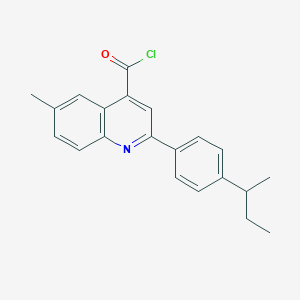 molecular formula C21H20ClNO B1393875 2-(4-叔丁基苯基)-6-甲基喹啉-4-甲酰氯 CAS No. 1160253-63-3
