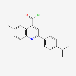 molecular formula C20H18ClNO B1393876 2-(4-Isopropylphenyl)-6-methylquinoline-4-carbonyl chloride CAS No. 1160253-55-3
