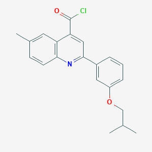 molecular formula C21H20ClNO2 B1393877 2-(3-异丁氧基苯基)-6-甲基喹啉-4-甲酰氯 CAS No. 1160253-97-3