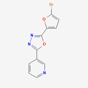 molecular formula C11H6BrN3O2 B13938770 3-(5-{5-Bromofuran-2-yl}-[1,3,4]oxadiazol-2-yl)-pyridine 