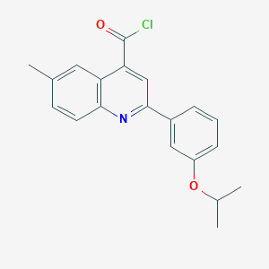 molecular formula C20H18ClNO2 B1393878 2-(3-异丙氧基苯基)-6-甲基喹啉-4-酰氯 CAS No. 1160253-93-9