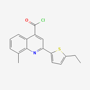 molecular formula C17H14ClNOS B1393879 2-(5-乙基-2-噻吩基)-8-甲基喹啉-4-甲酰氯 CAS No. 1160254-05-6
