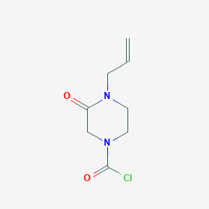 1-Piperazinecarbonyl chloride, 3-oxo-4-(2-propenyl)-