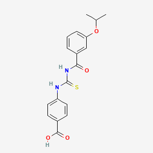 4-[({[3-(Propan-2-yloxy)phenyl]carbonyl}carbamothioyl)amino]benzoic acid