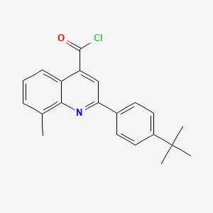 molecular formula C21H20ClNO B1393880 2-(4-叔丁基苯基)-8-甲基喹啉-4-羰基氯化物 CAS No. 1160254-27-2